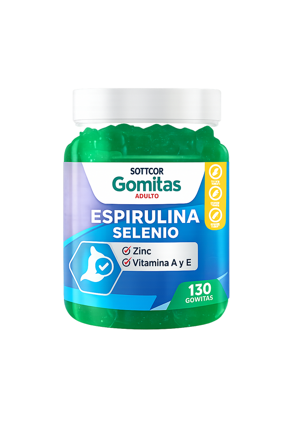 Gomitas Espirulina Selenio Zinc Vit A,E
