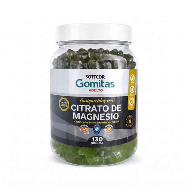 Gomitas de Magnesio - foto de producto fondo blanco