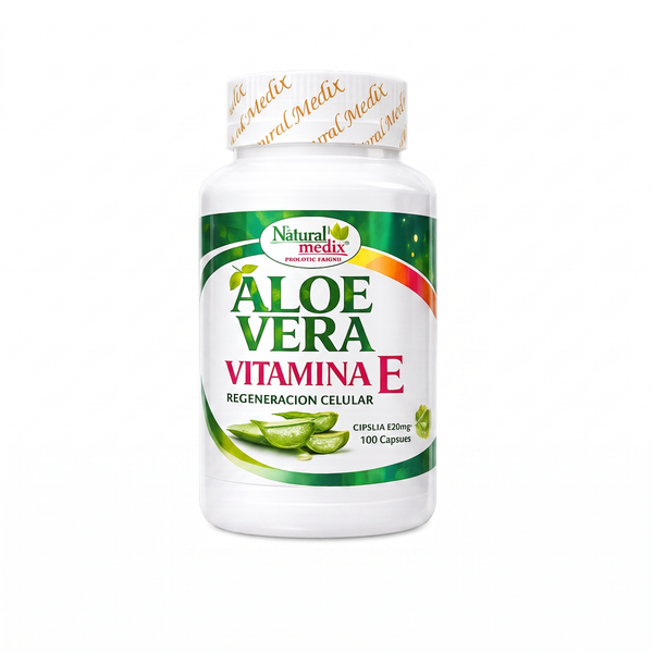 Aloe Vera + Vitamina E - foto de producto fondo blanco