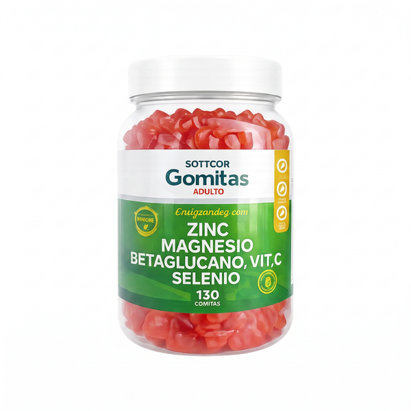 Gomitas de Zinc - foto de producto fondo blanco