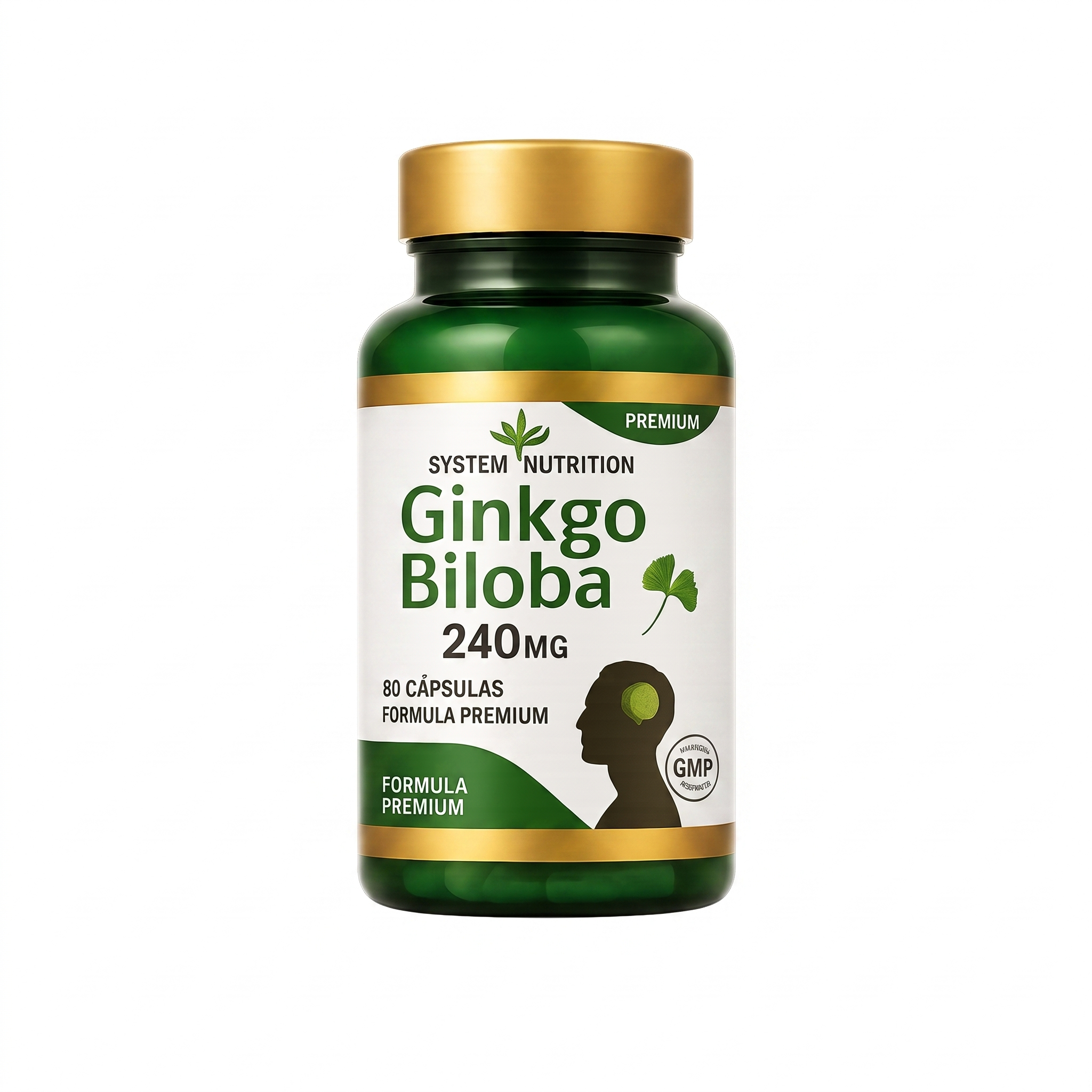 Ginkgo Biloba - foto de producto fondo blanco